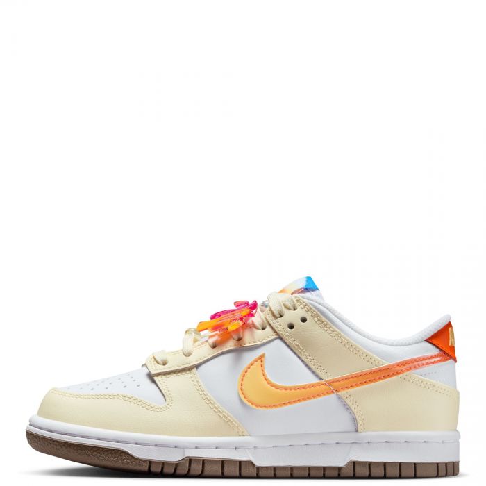 Grade-School Dunk Low White/Multi-Color-White-Glacier Blue