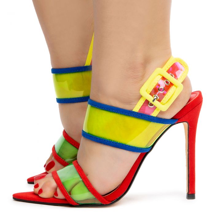 Aleeya Dress High Heels Multi Red