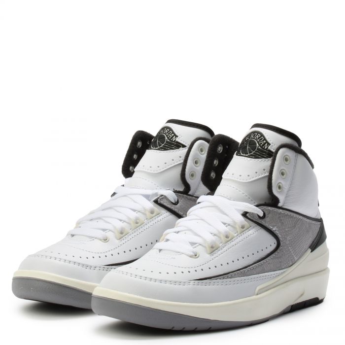 Grade School Air Jordan 2 Retro White/Fire Red-Black-Sail