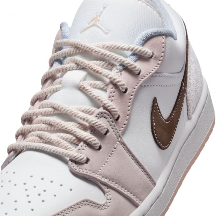 Women's Air Jordan 1 Low WHITE/IRONSTONE-WHITE-LIGHT SOFT PINK