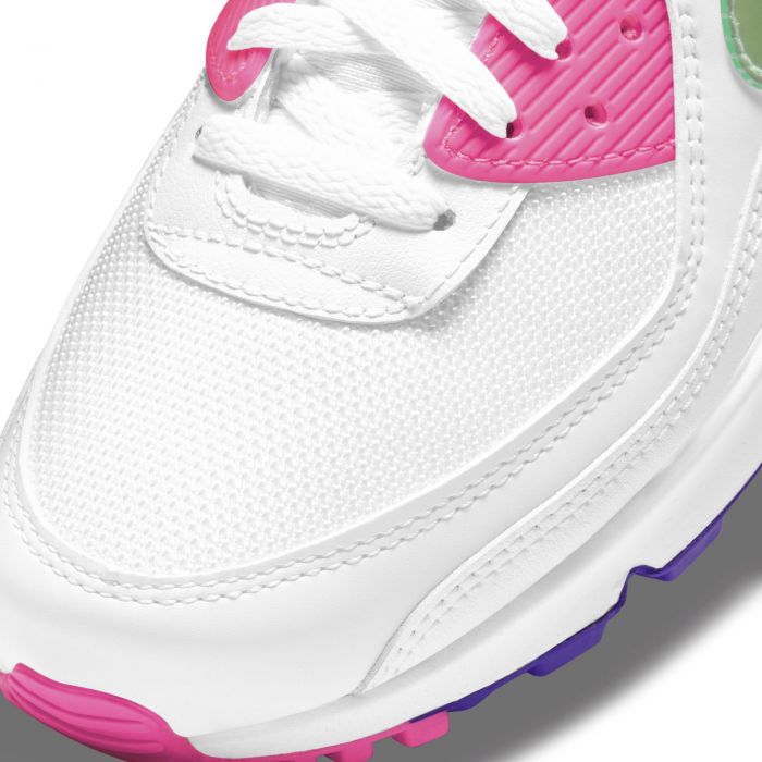 Air Max 90 White/Volt-Indigo Burst-Pink Blast
