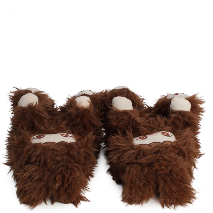 Doll Fuzzy Slippers  Chocolate