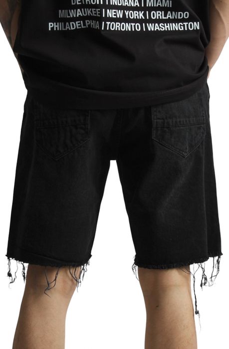 Shadow Denim Shorts Black