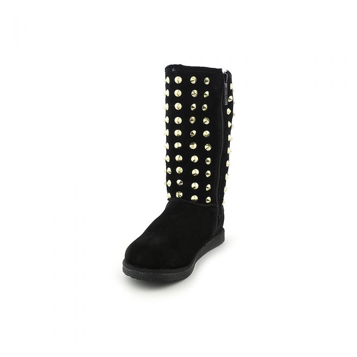 Flat Studded Boot Urban Studs Black