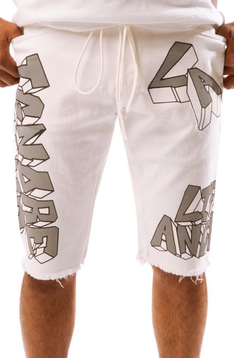Bombers Denim Shorts White