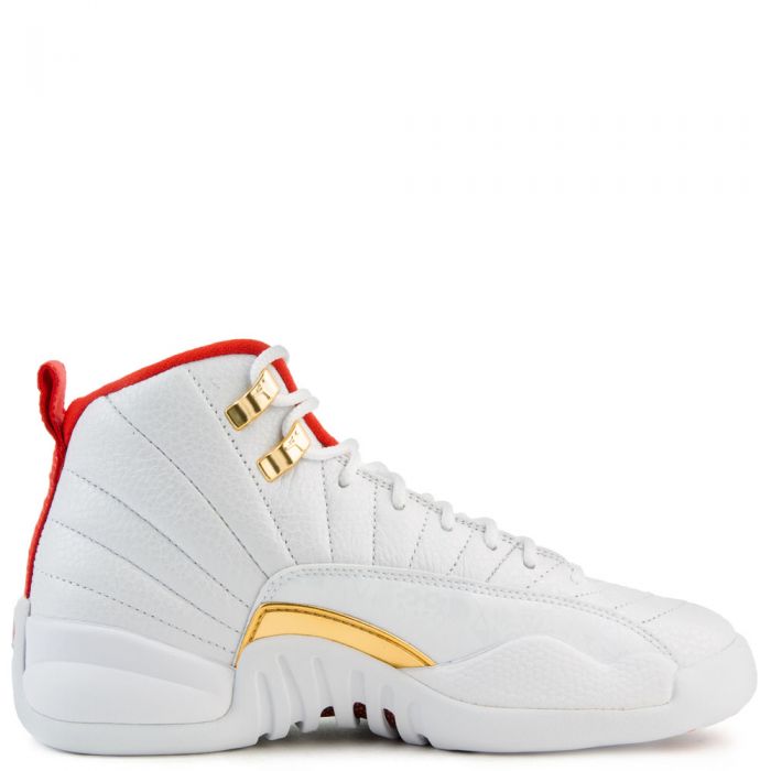 (GS) Air Jordan 12 Retro White/University Red-Metallic Gold