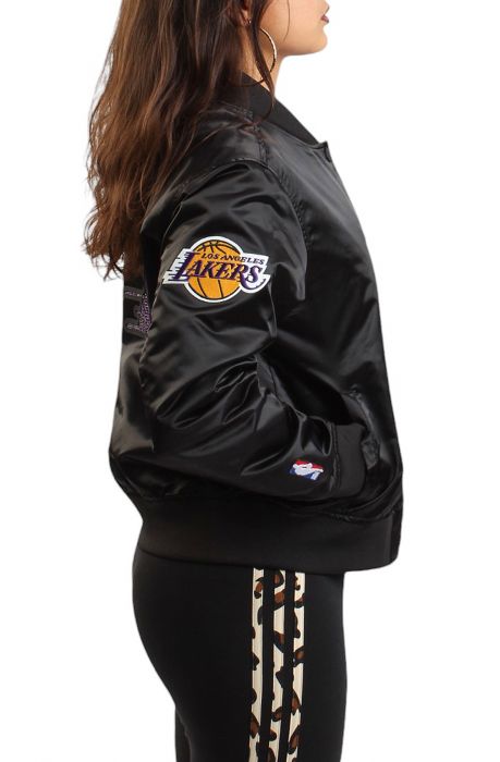 NBA Los Angeles Lakers Jewels Satin Jacket  Black