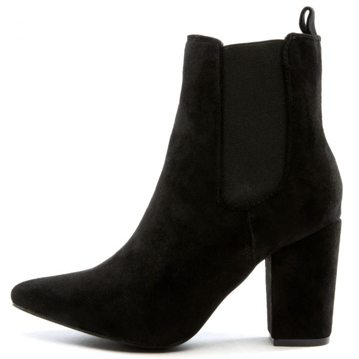 Display-1 High Heel Bootie Black Suede