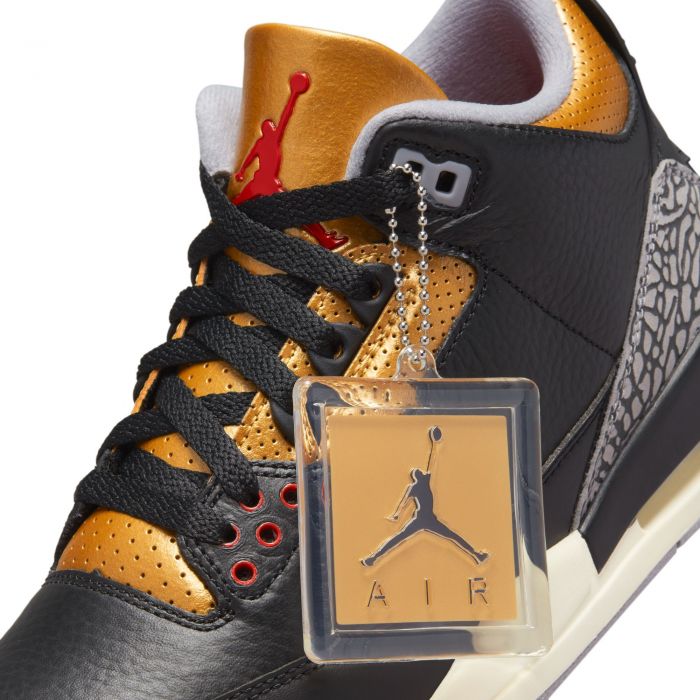 Air Jordan 3 Retro Black/Fire Red-Metallic Gold-Cement Grey