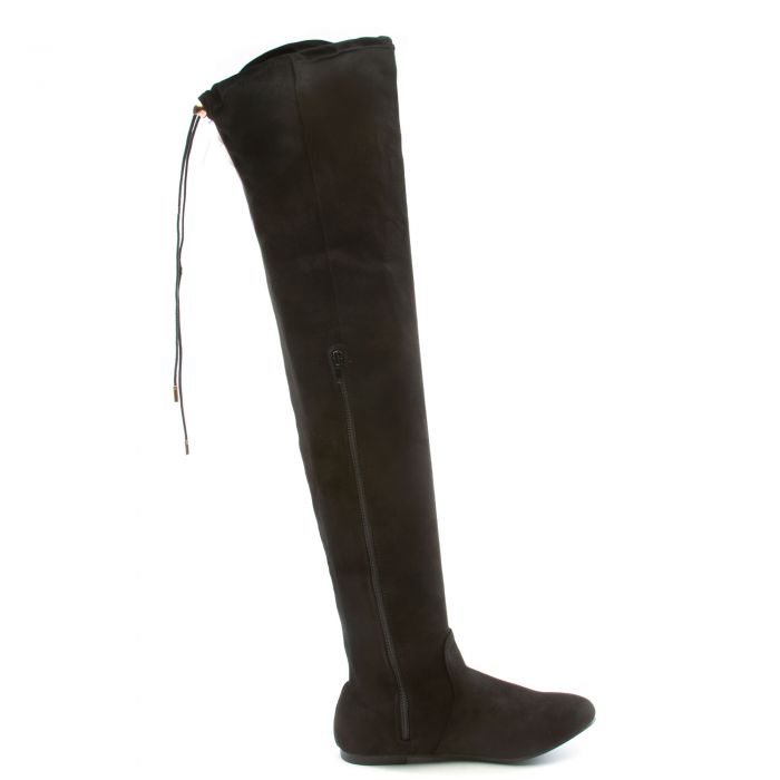 Vickie-41TH Over The Knee Boot Black Suede
