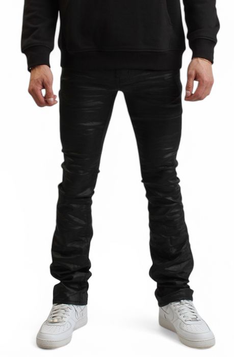 Arch Flare Soft Wax Denim Pants Black