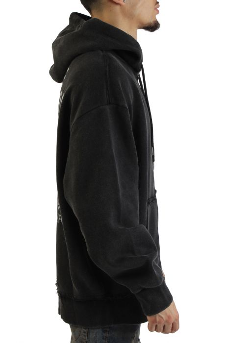 Vintage Tiger Zip Hoodie  Black