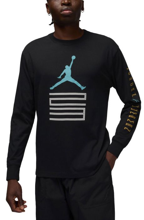  Brooklyn  AJ11 Graphic Long-Sleeve T-Shirt Black