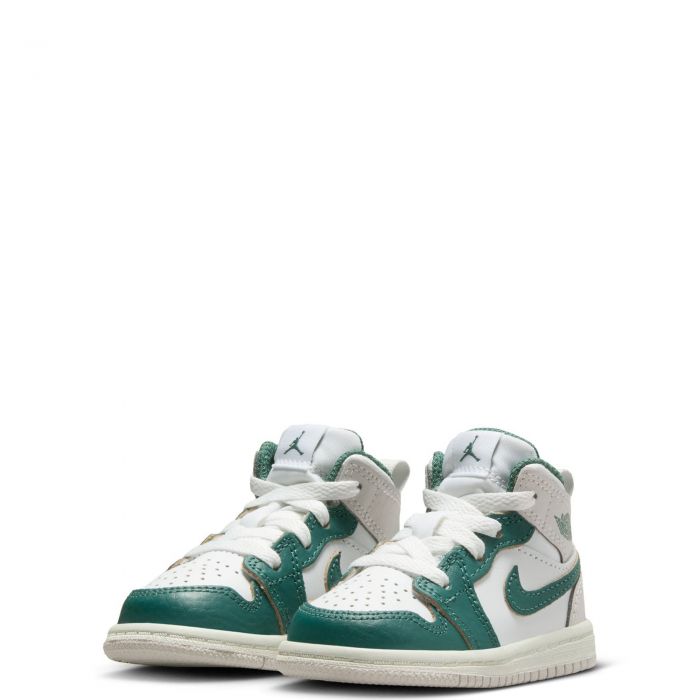 Toddler Jordan 1 Mid SE White/Oxidized Green-Sail-Neutral Grey