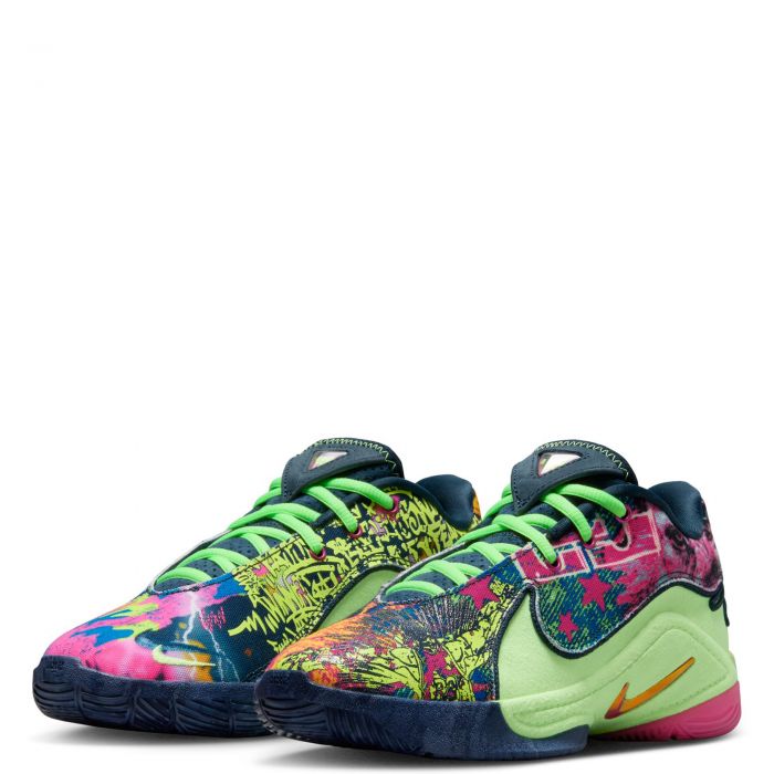 Grade-School LeBron XXII Blustery/Fireberry-Ghost Green