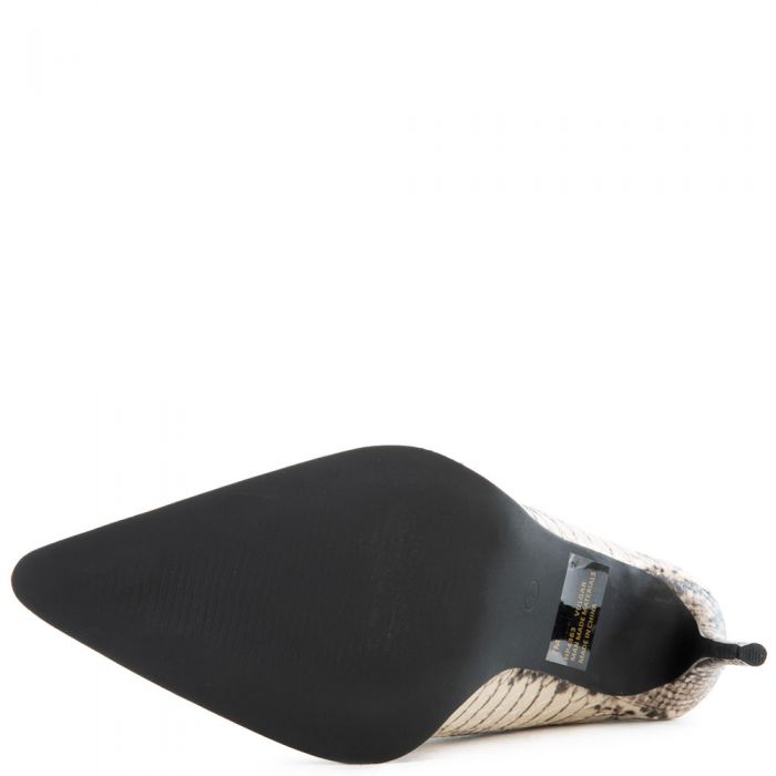POINTY TOE HEELS  SNAKE/GREY