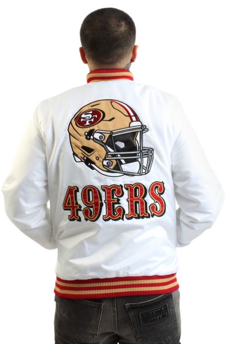 NFL San Francisco 49ers Varsity Jacket  White/Red/Gold