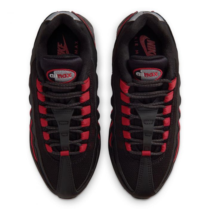 Grade-School Air Max 95 Black/Black-Team Crimson-Wolf Grey