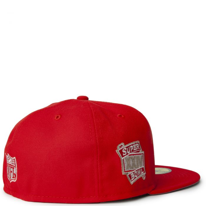 San Francisco 49ers Super Bowl XXIV 59FIFTY Fitted Hat Red