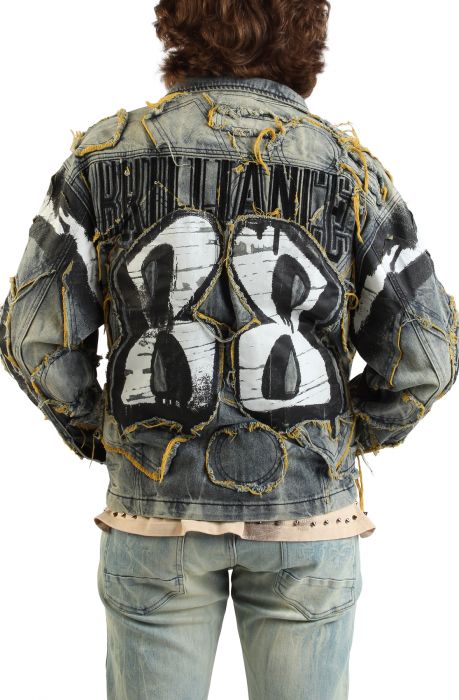 Victory Denim Cut Jacket Kelly Blue