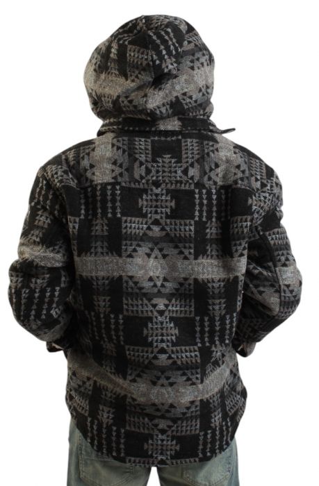 Tribal Hooded Overshirt Black/Grey