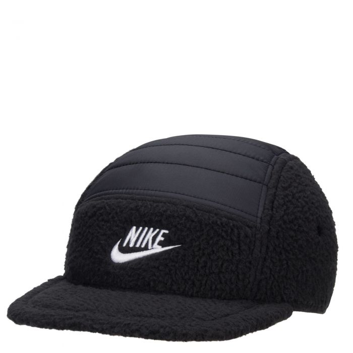 Fly Cap Unstructured 5-panel Flat Bill Hat Black