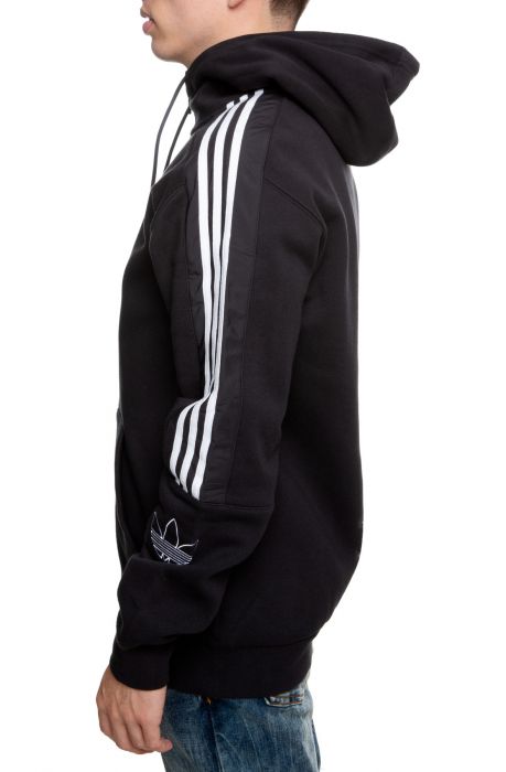 Outline Full Zip Hoodie Black Outline Full Zip Hoodie Black