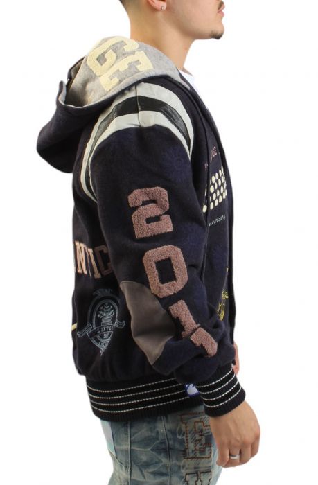 Orwell Letterman Jacket  Black/Grey