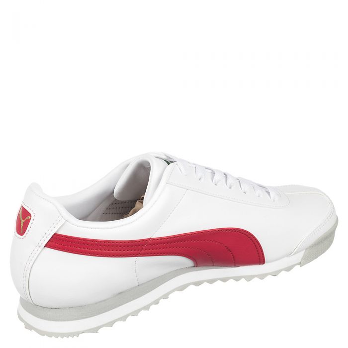White / Red Men's Casual Lace-Up Sneaker Roma Basic