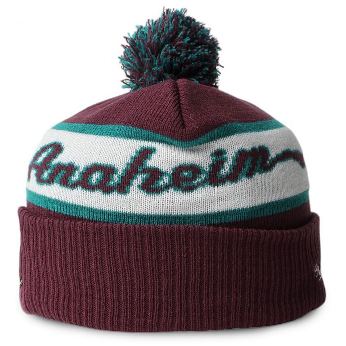 NHL Block Sweep Pom Knit Beanie Purple