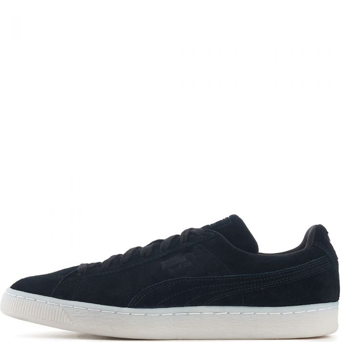 Men's Suede Classic Colored Casual Sneaker Black/White