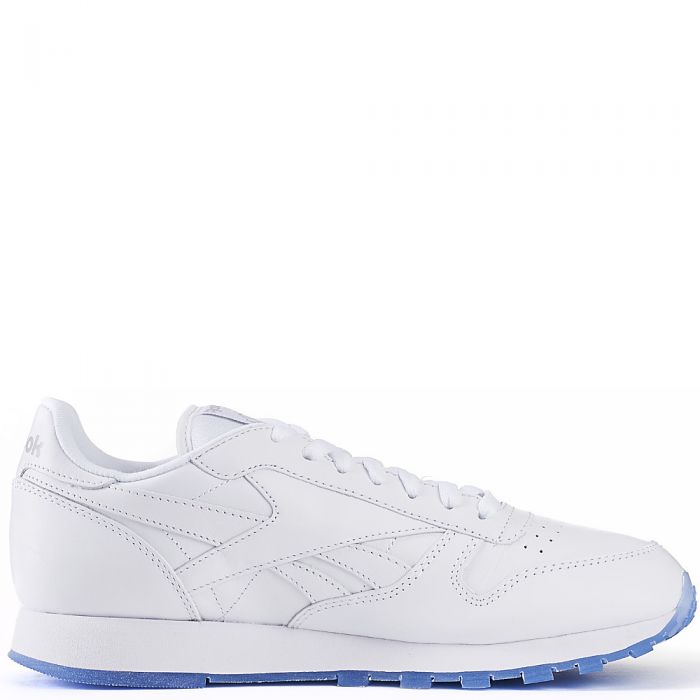 White Men's Classic Leather Ice Athletic Lifestyle Sneaker