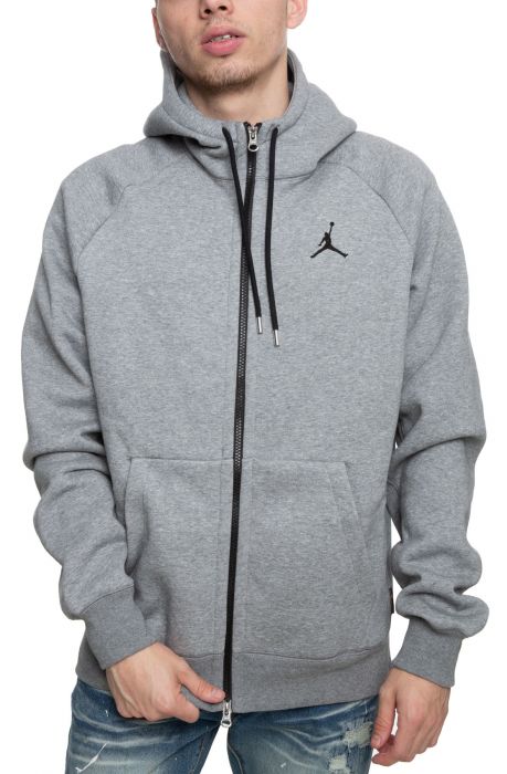 Wings Heavy Fleece Full-Zip Hoodie Carbon Heather/Black