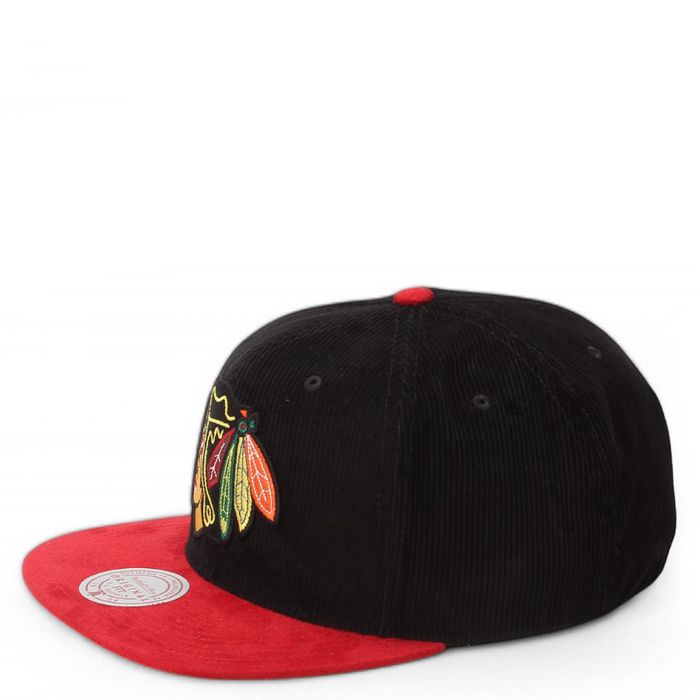 NHL Chicago Blackhawks Sueduroy Snapback Hat Black