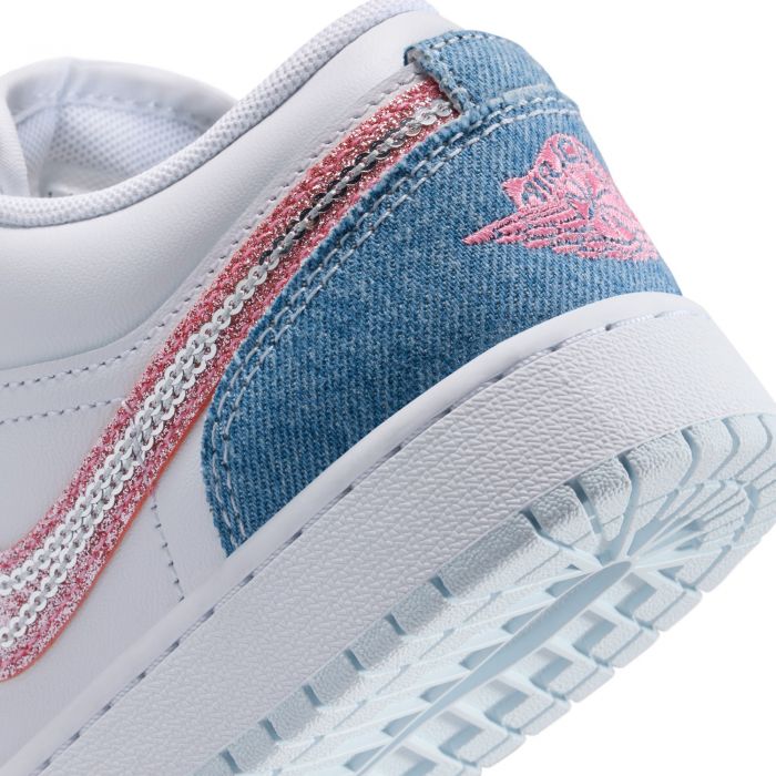 Grade-School Air Jordan 1 Low SE Cobalt Bliss/Pink Glow-White