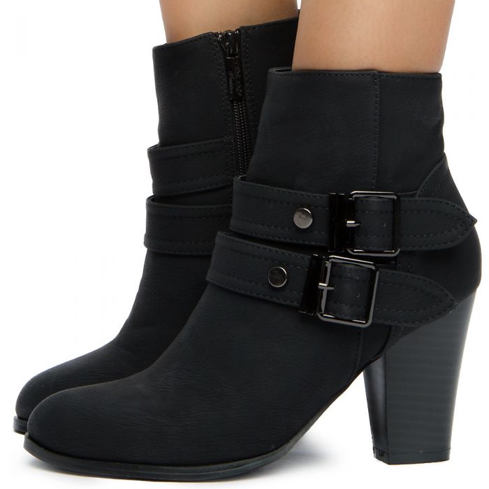 ELEGANT Women's Malena-12 Ankle Boots MALENA-12/BLACK - Shiekh