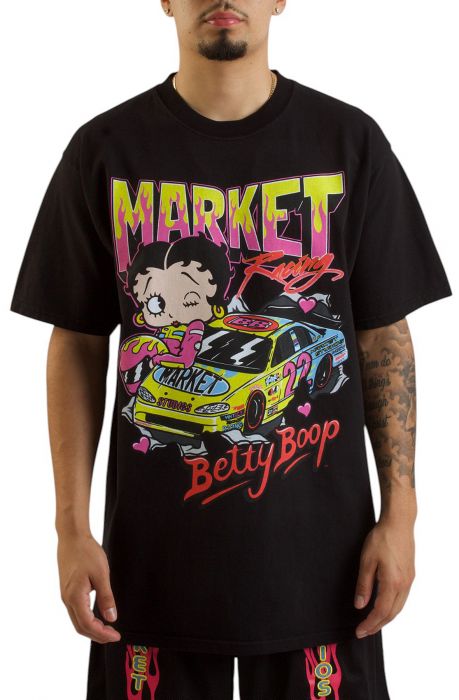 Betty Boop Racing T-shirt  Black