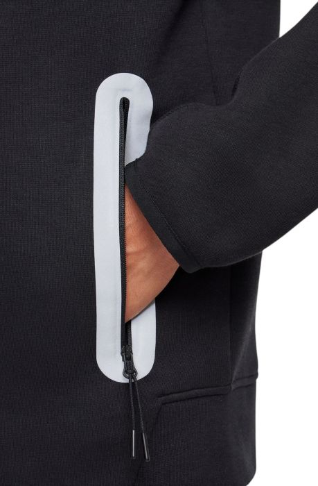 Tech Windrunner Reflective Details Fleece Full-Zip Jacket Black/Bemis Silver