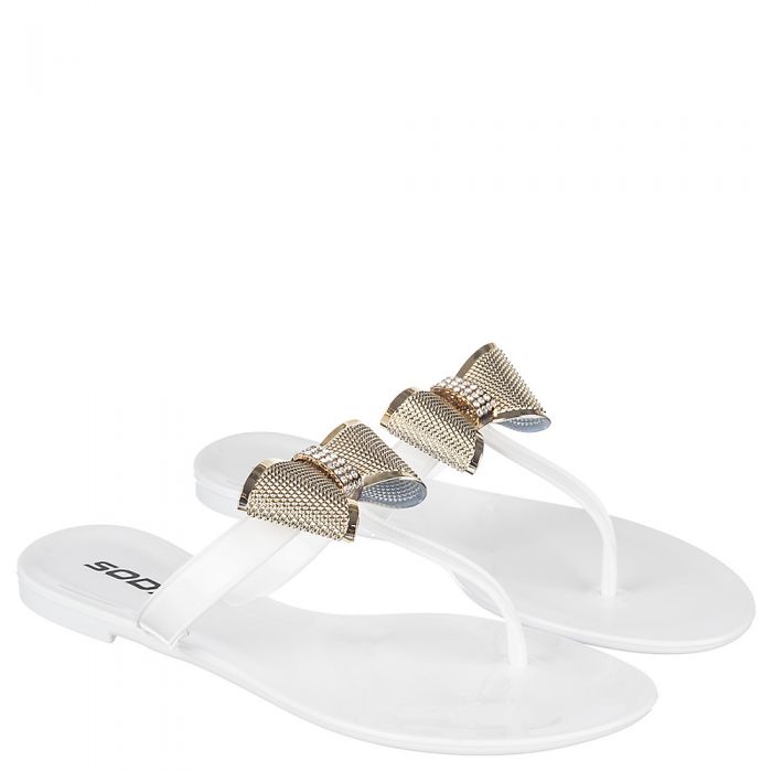 Thong Sandal Glade-S White/Gold