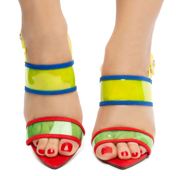 Aleeya Dress High Heels Multi Red