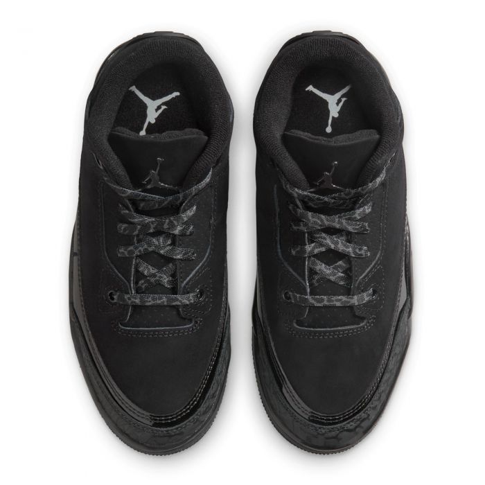 Pre-School Jordan 3 Retro Black/Dark Charcoal-White