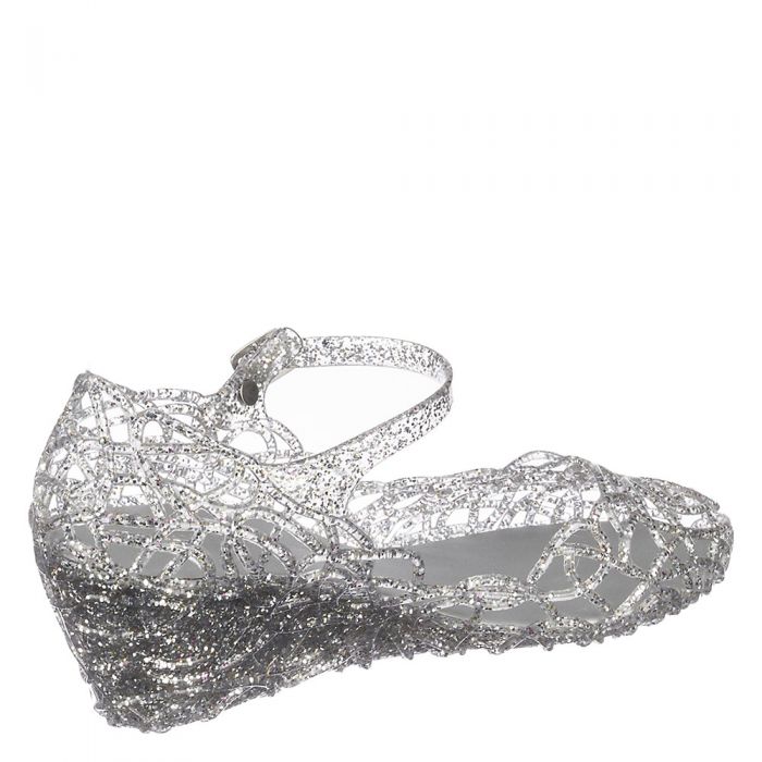 glitter wedge shoes