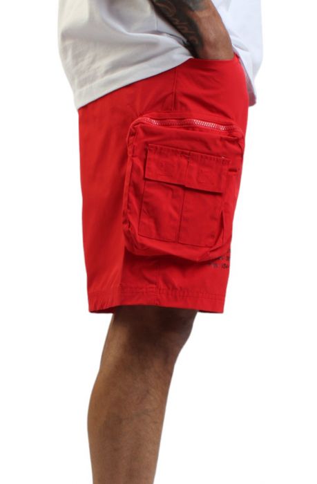 Utility Nylon Shorts Red