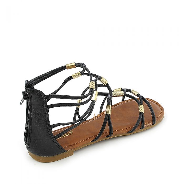 Fifi-01 Flat Sandal Black