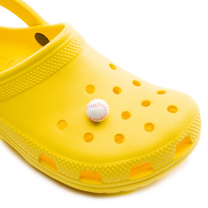 3D Baseball Jibbitz Wht/Red