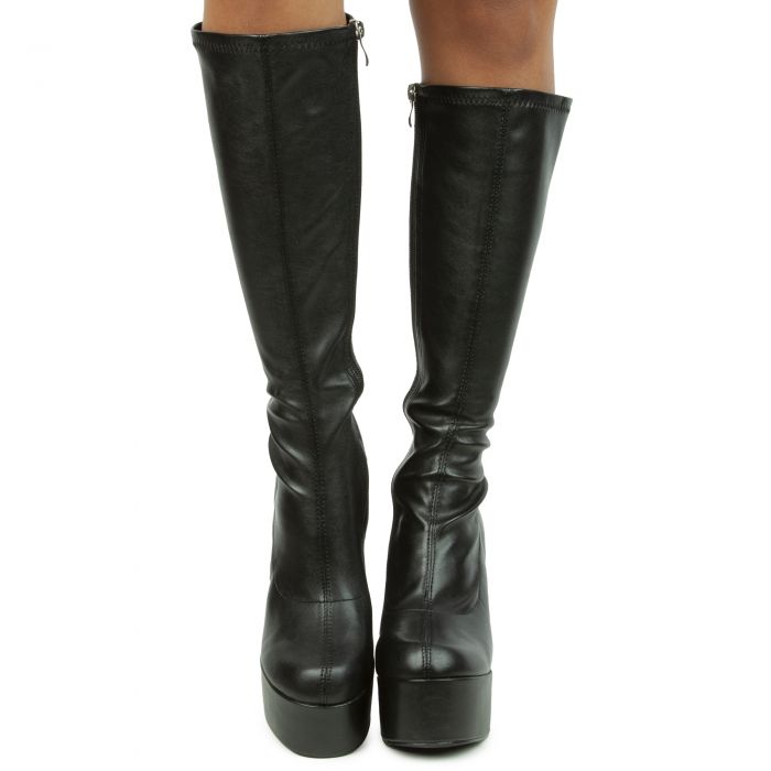 Sukki-2 Chunky Platform Boot Black PU