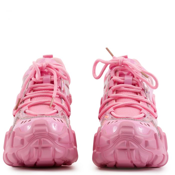 Persimmon-01 Wedge Sneakers Pink
