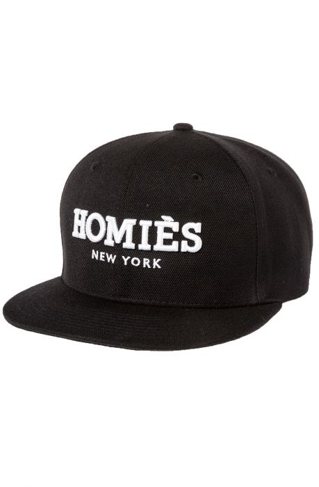 The Homies Snapback Hat in Black Black