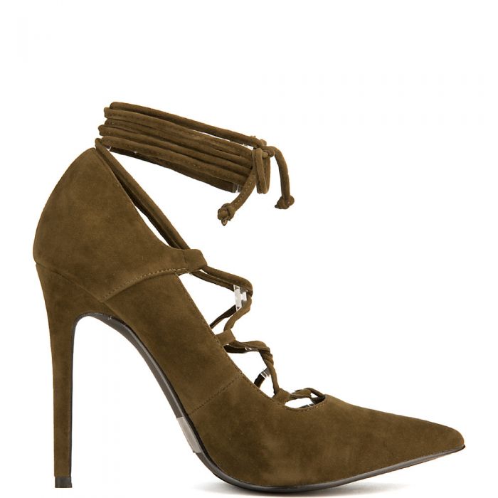 SHIEKH Profusion High Heel Pump PROFUSION/HUNTER GREEN - Shiekh