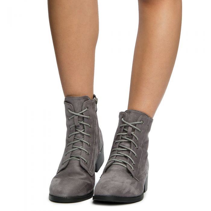 Women's Kennedy-01 Combat Boots Grey